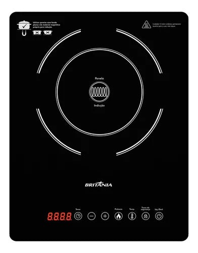 Fogão Cooktop De Indução Britania Bct14p 1 Queimador Bivolt Fogão Cooktop De Indução Britania Bct14p 1 Queimador Bivolt